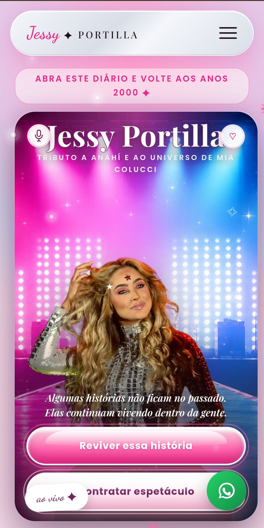 Site da Jessy Portilla, projeto real Alpha Prime